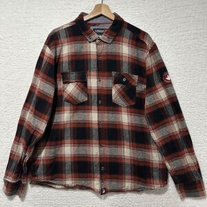 Canada Weather Gear Men's Multicolor Button Up Plaid Long Sleeve Shirt Sz‎ XL/TG